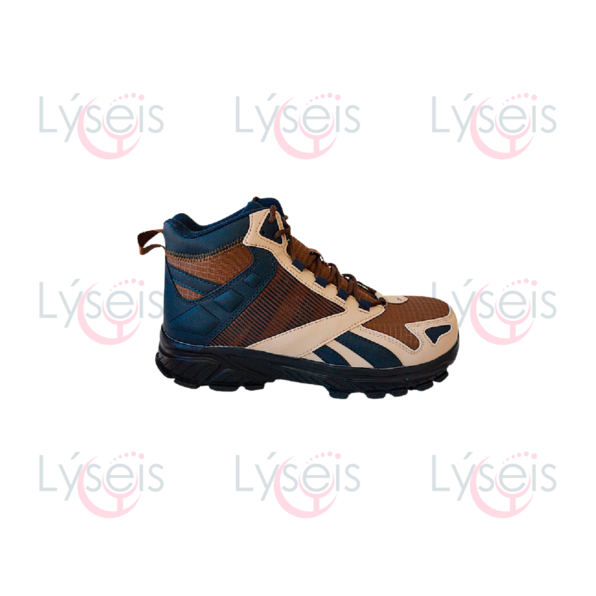 Zapato café, con casco no metálico. dieléctrico REEBOK