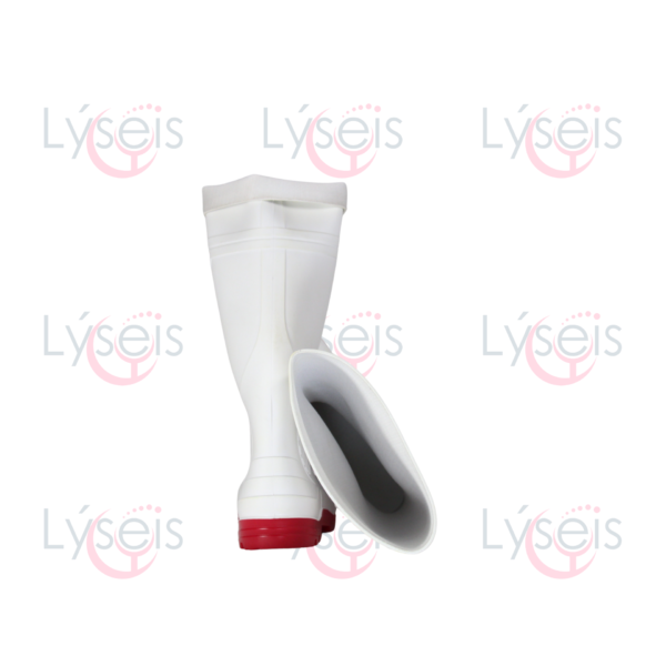 Bota industrial Dry Pro blanca suela roja Nitrifort antiderrapante 40cm