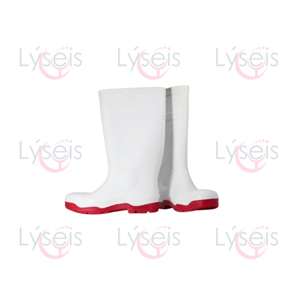 Bota industrial Dry Pro blanca suela roja Nitrifort antiderrapante 40cm