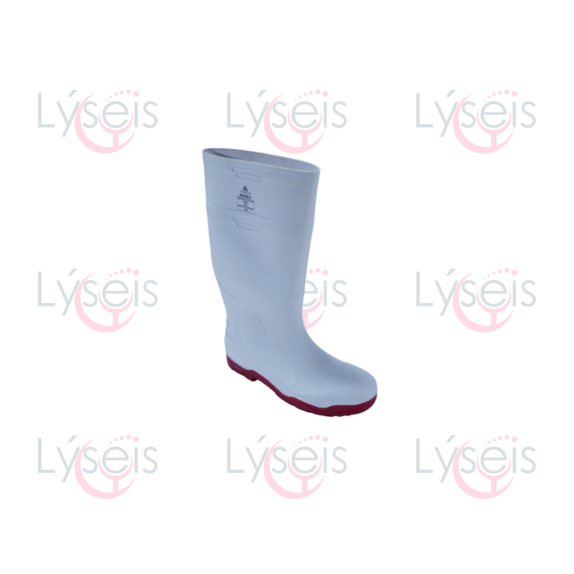 Bota industrial Dry Pro blanca suela roja Nitrifort antiderrapante 40cm