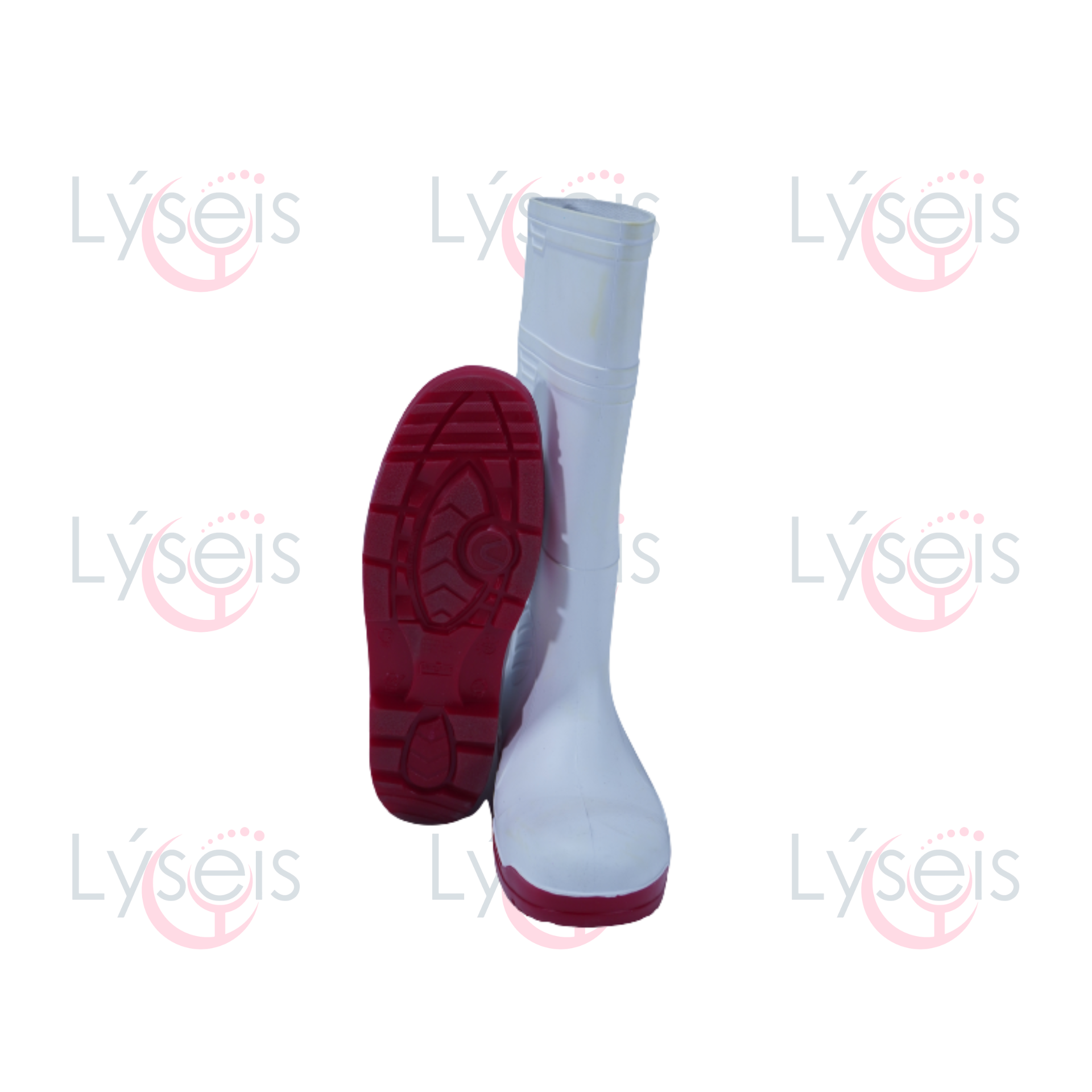 Bota Industrial dri problanca con suela roja